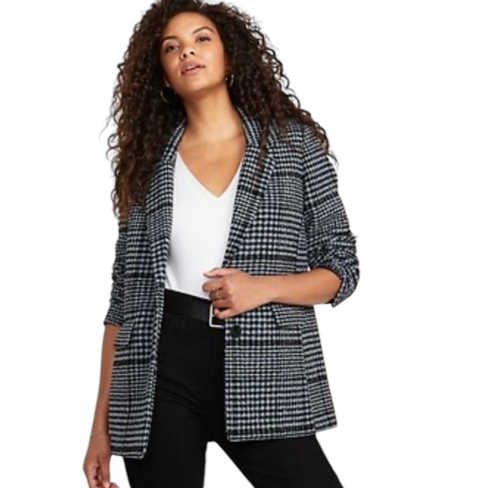 Old Navy Women’s Oversized Houndstooth Wool-Blend Coat - Size Large